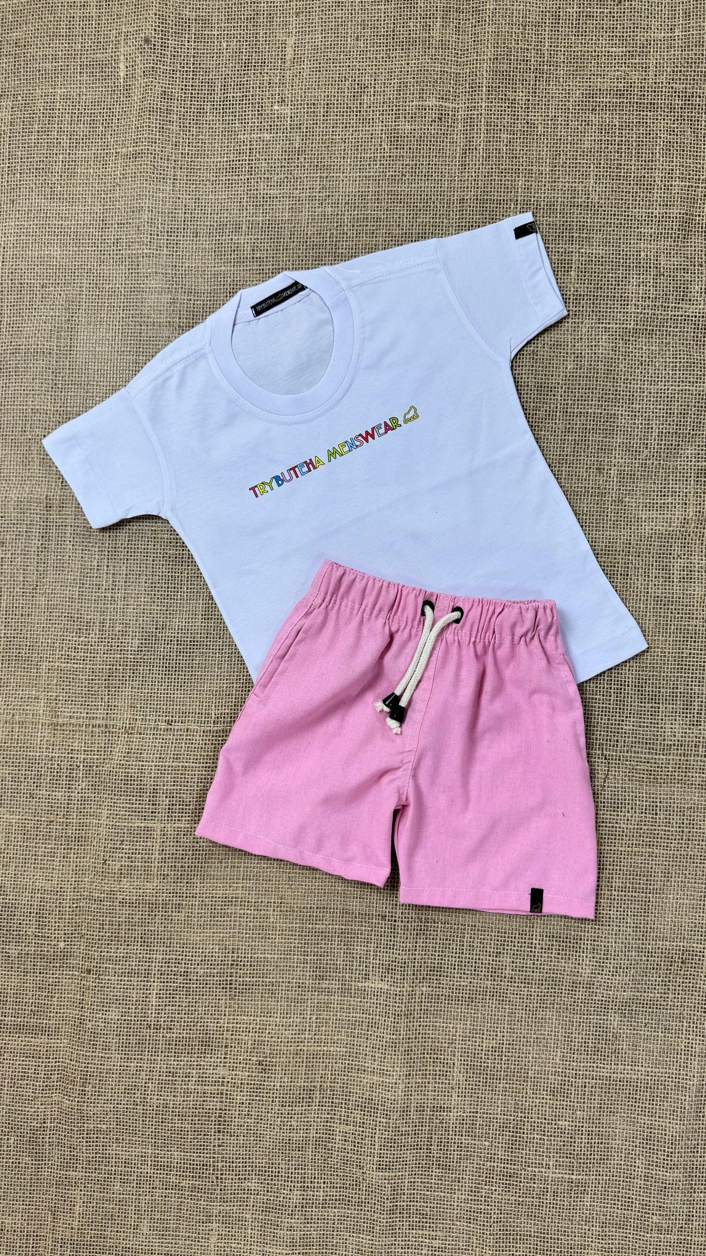 SHORT LINHO ROSA BEBÊ KIDS