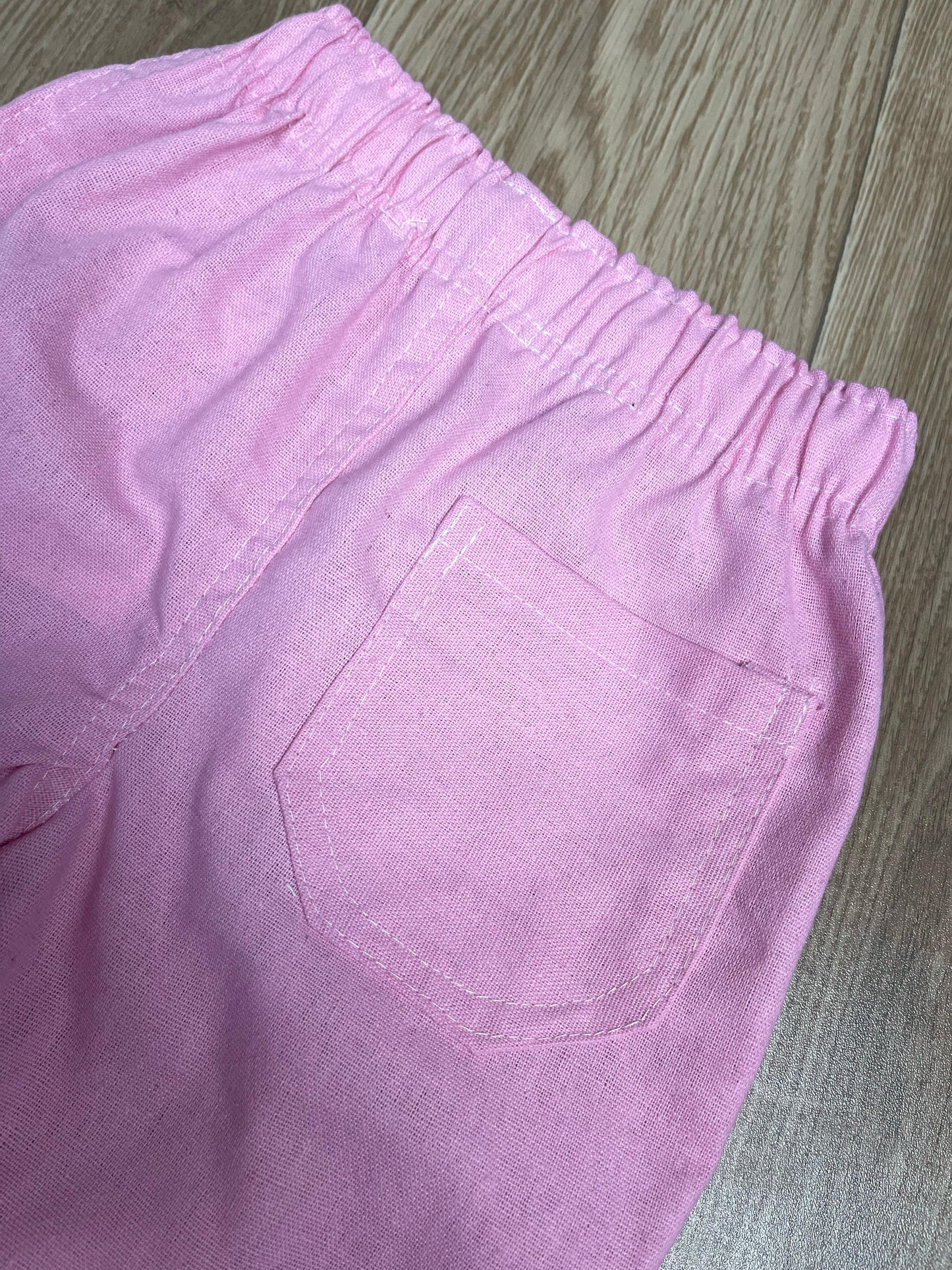 SHORT LINHO ROSA BEBÊ KIDS