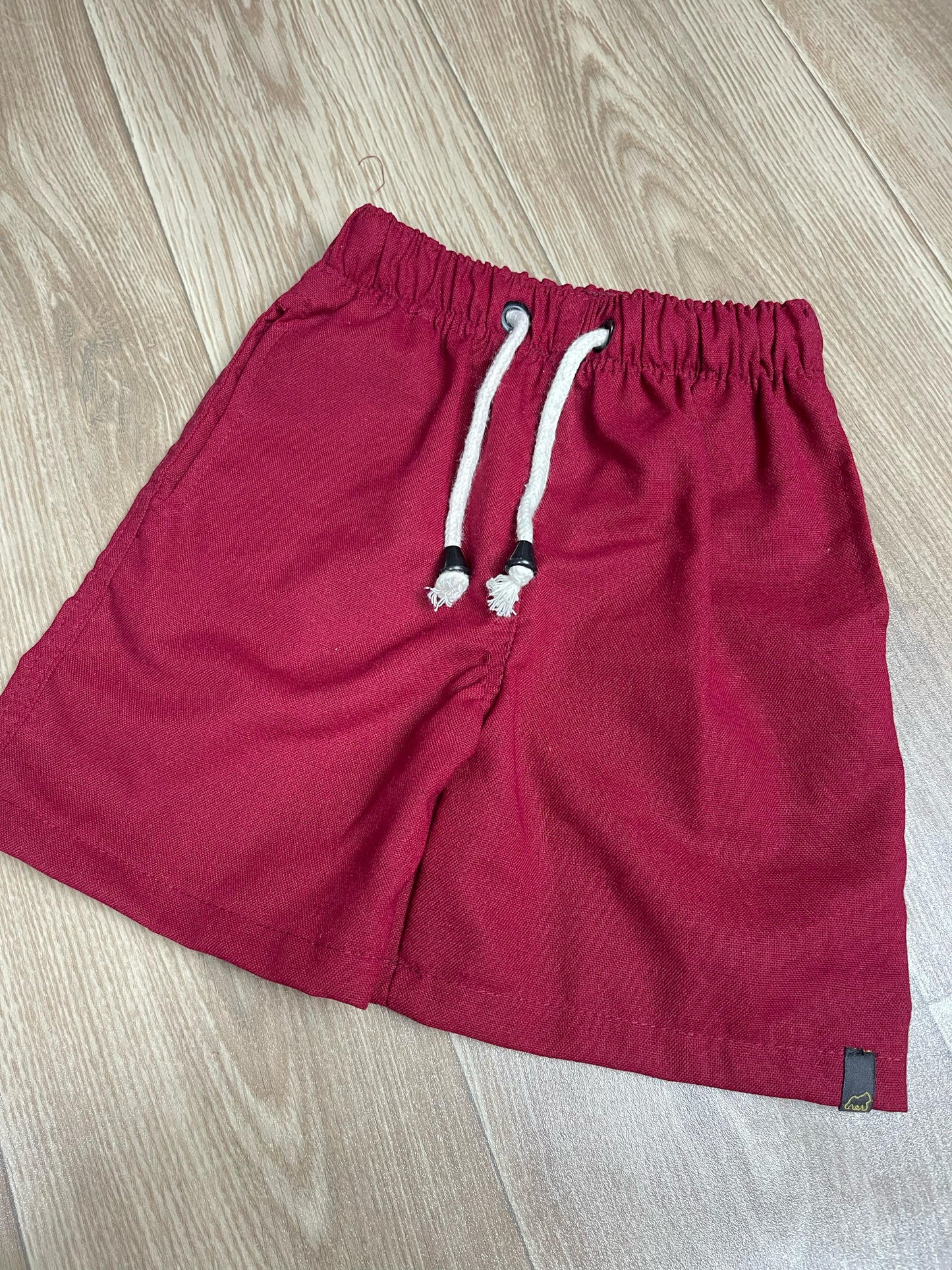 SHORT LINHO BORDÔ  KIDS