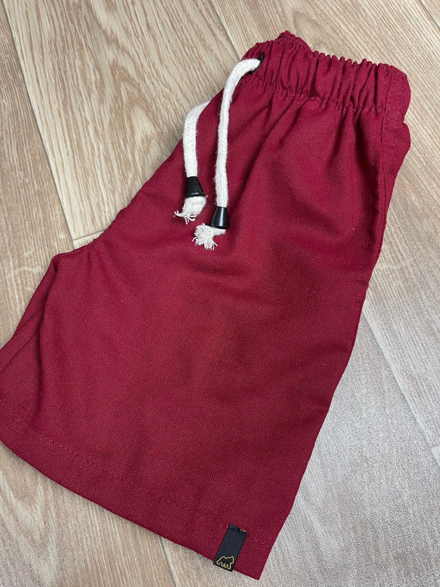 SHORT LINHO BORDÔ  KIDS