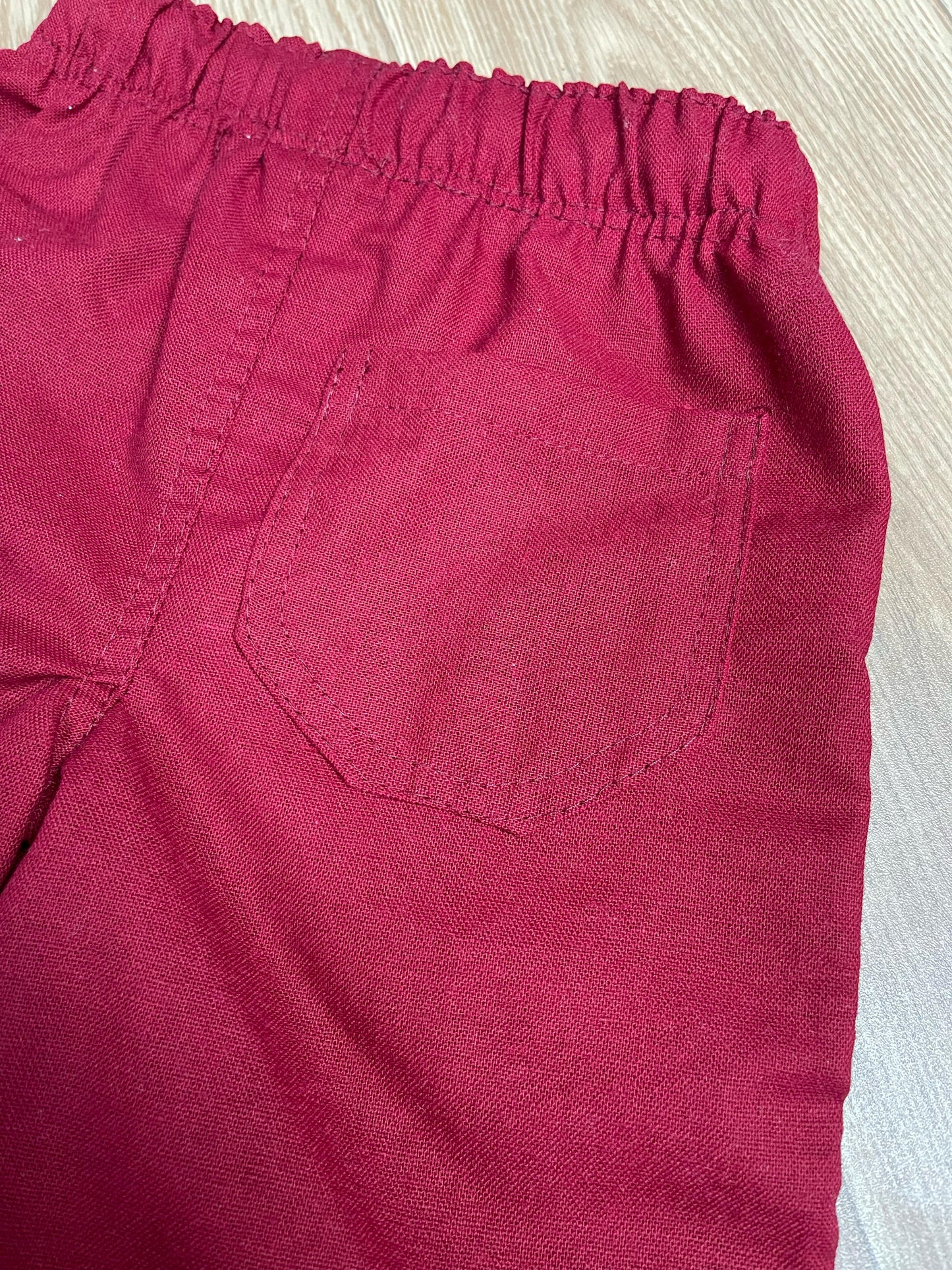 SHORT LINHO BORDÔ  KIDS