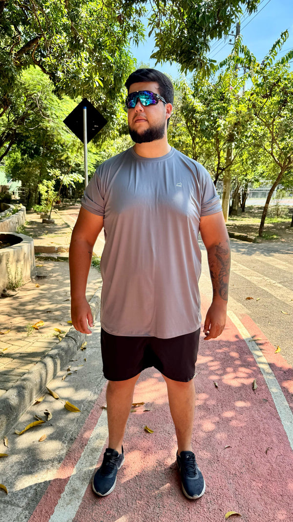 CAMISETA DRY FIT CINZA - PLUS SIZE