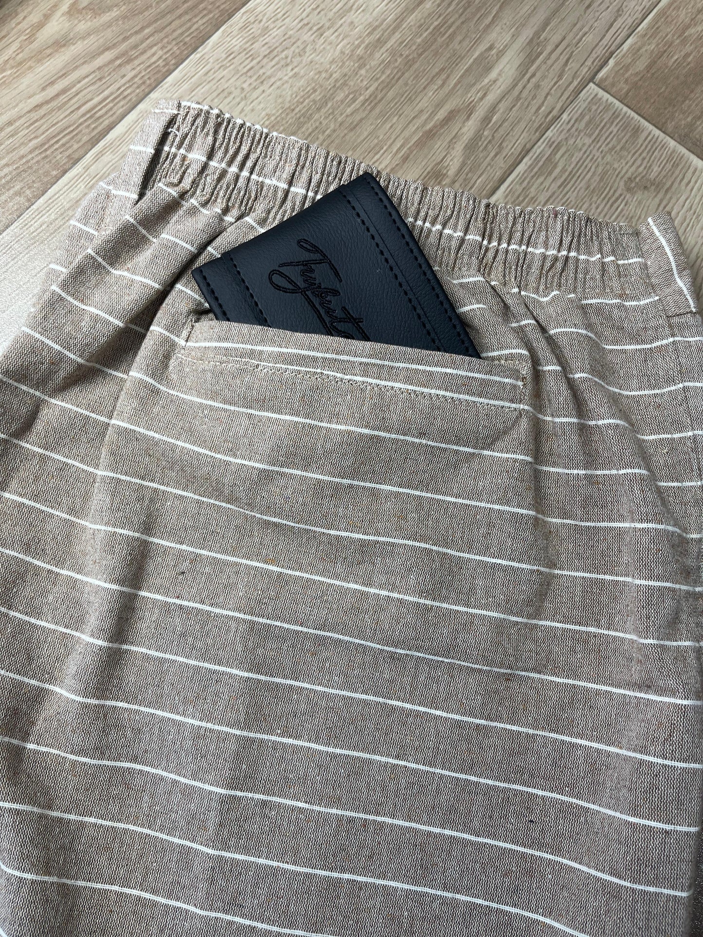 BERMUDA SOCIAL LISTRADA- PLUS SIZE