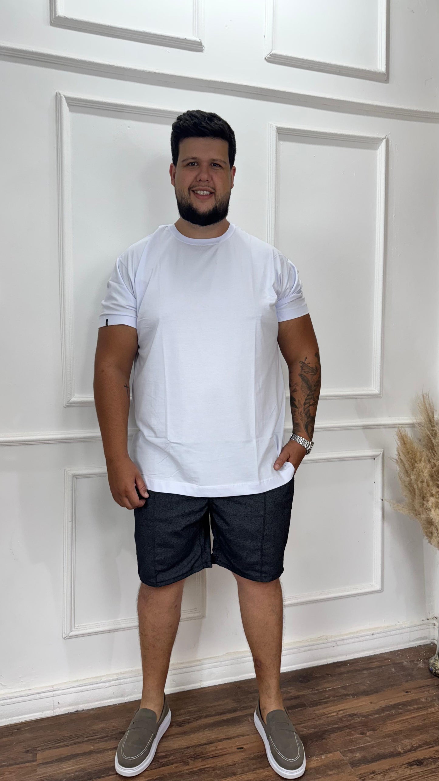 BERMUDA SOCIAL PRETO JEANS - PLUS SIZE