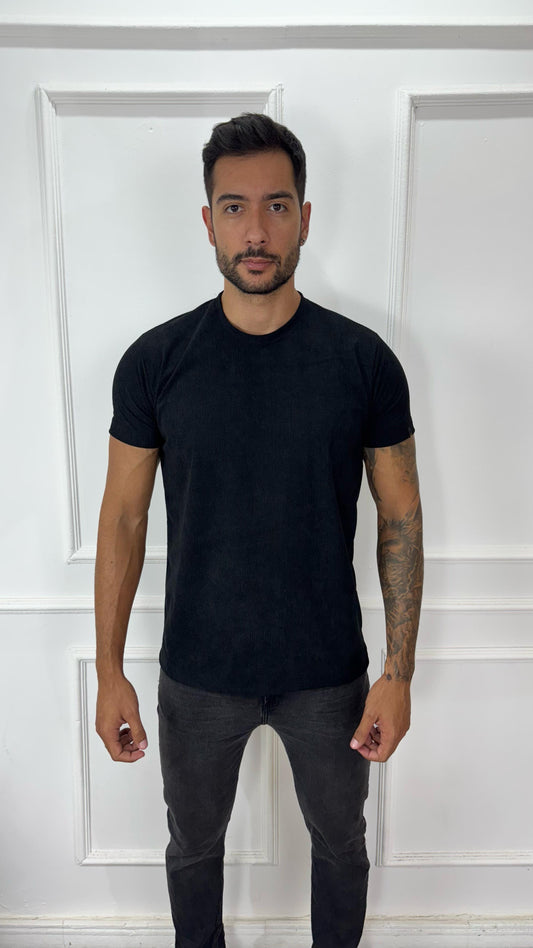 CAMISA CANELADO CAMURÇA - PRETA