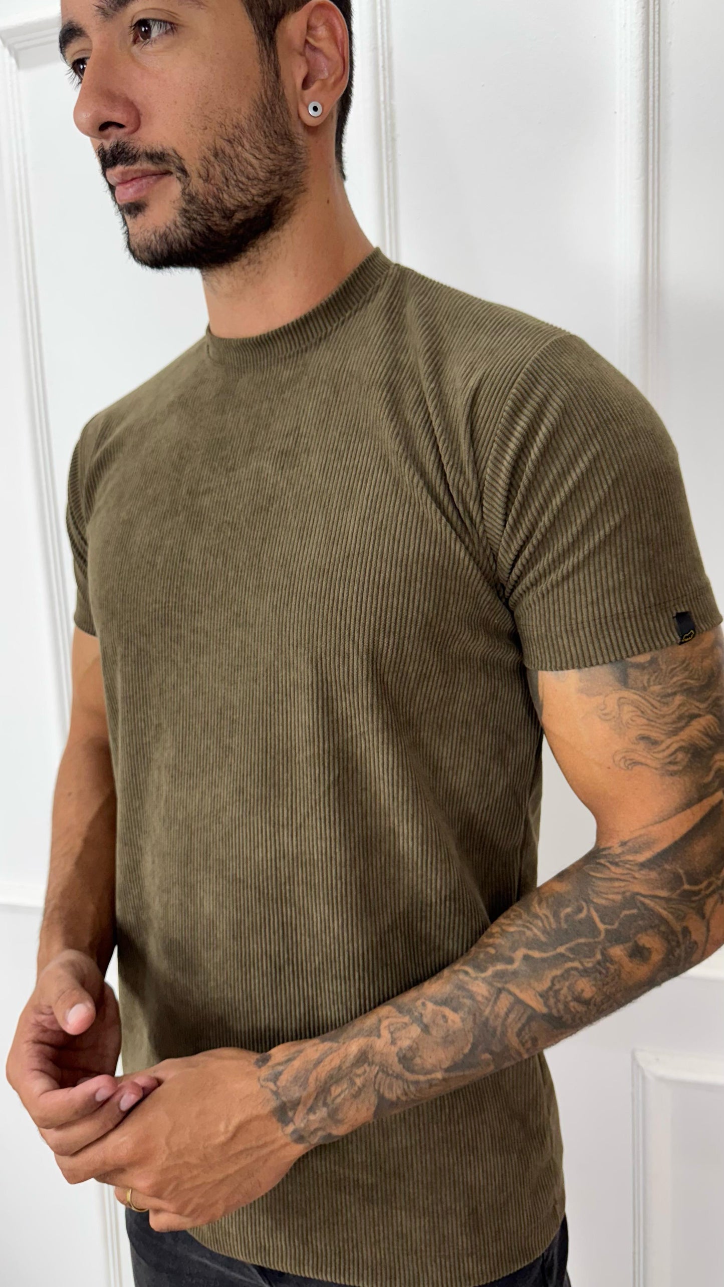 CAMISA CANELADO CAMURÇA - VERDE MUSGO