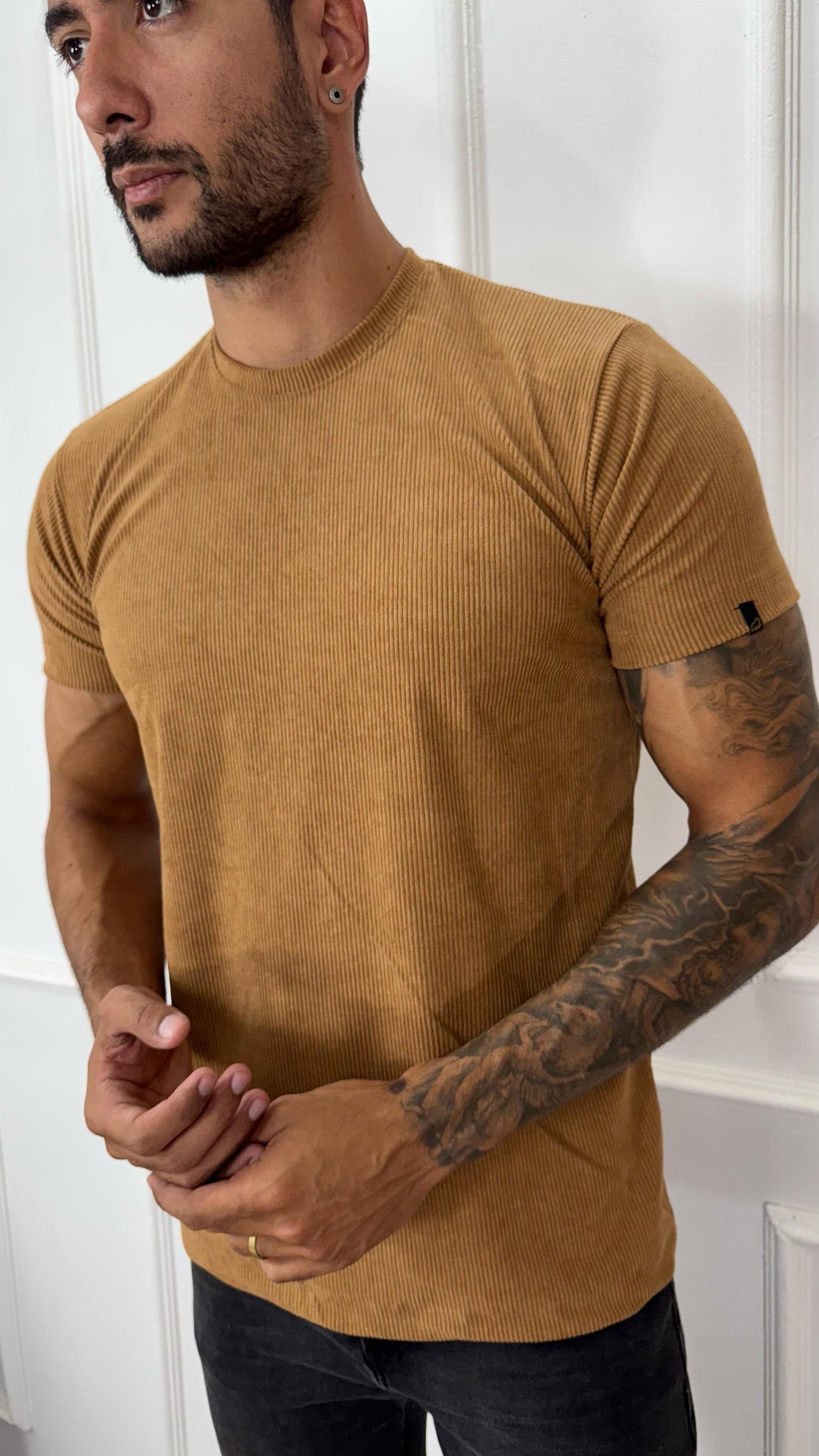 CAMISA CANELADO CAMURÇA - CARAMELO