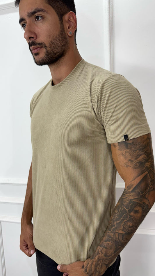 CAMISA CANELADO CAMURÇA - BEGE