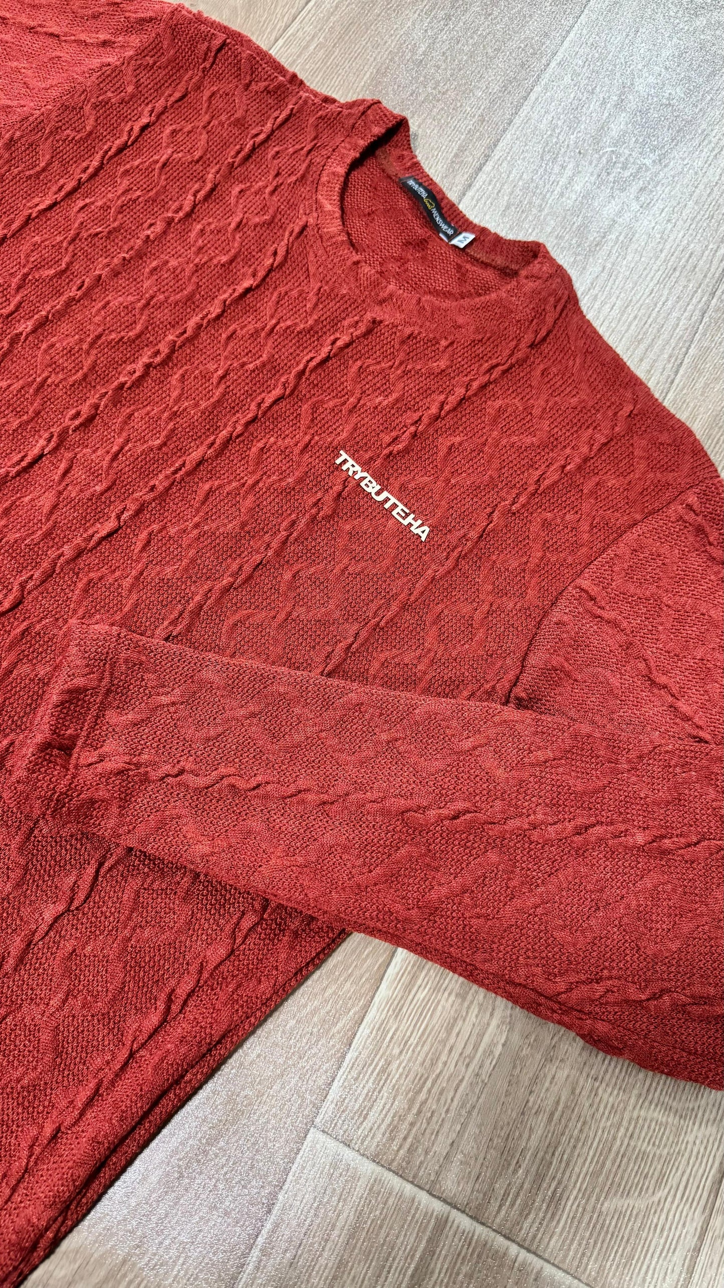 CAMISA MANGA LONGA TRICÔ - TERRACOTA