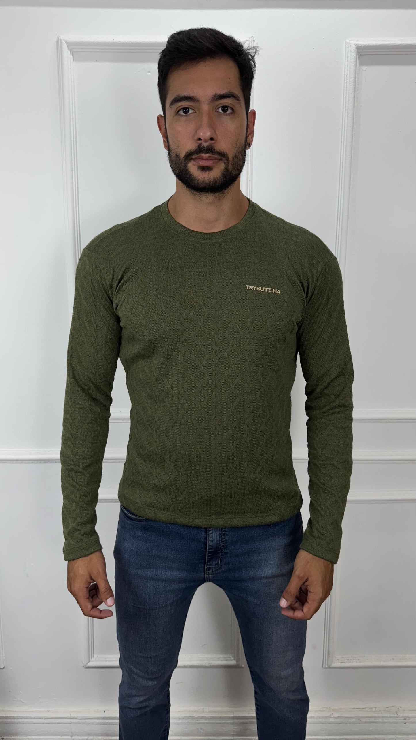 CAMISA MANGA LONGA TRICÔ - VERDE