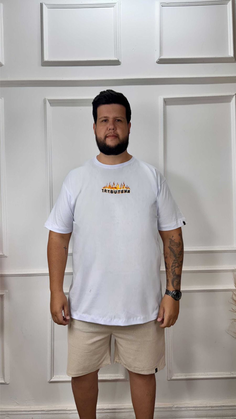 CAMISA PLUS SIZE SILK TRYBUTEHA FOGO