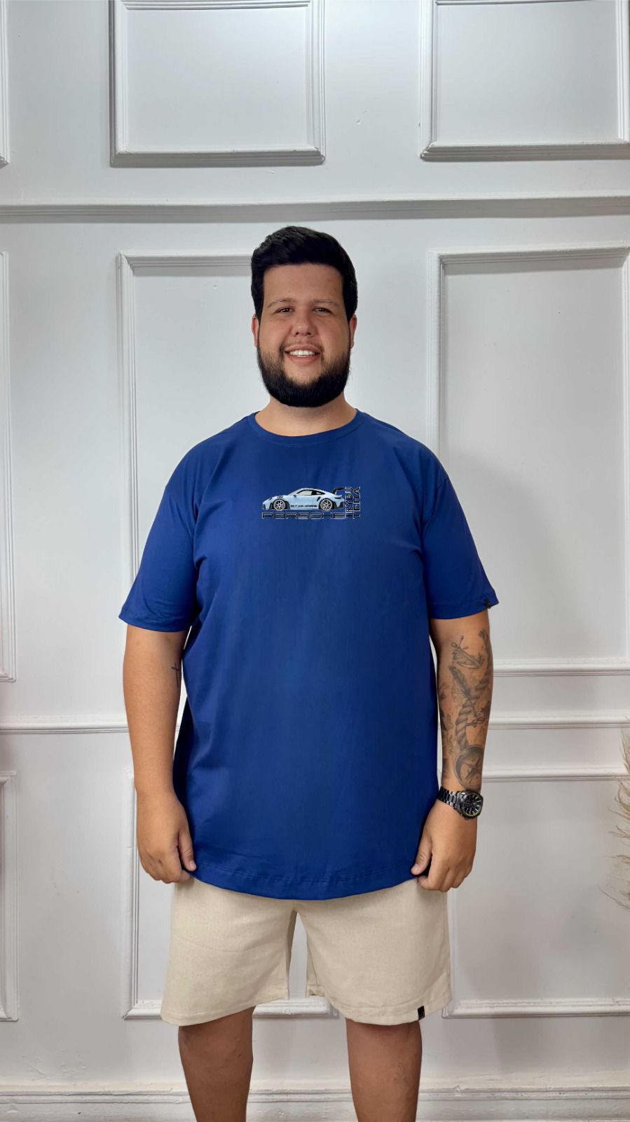 CAMISA PLUS SIZE SILK PORSCHE