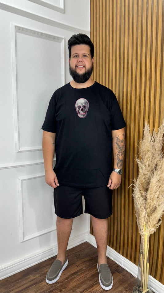 CAMISA PLUS SIZE SILK CAVEIRA