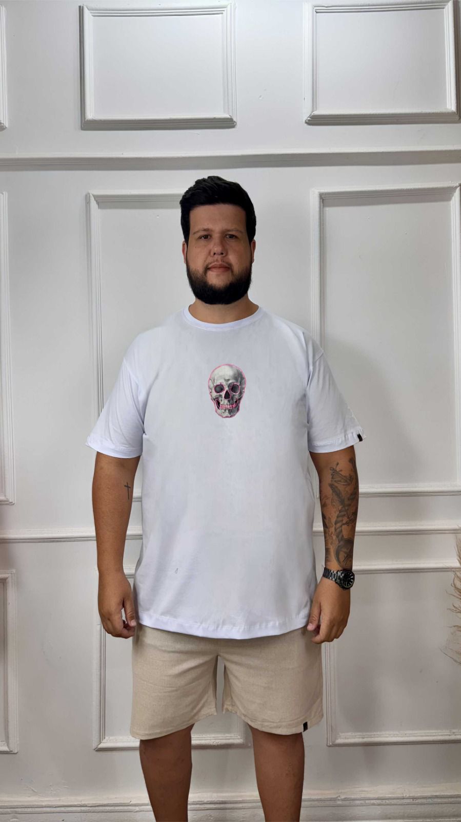 CAMISA PLUS SIZE SILK CAVEIRA