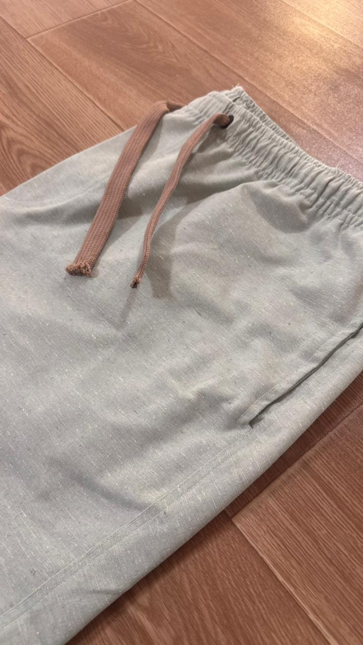 SHORT LINHO VERDE CLARO PLUS SIZE