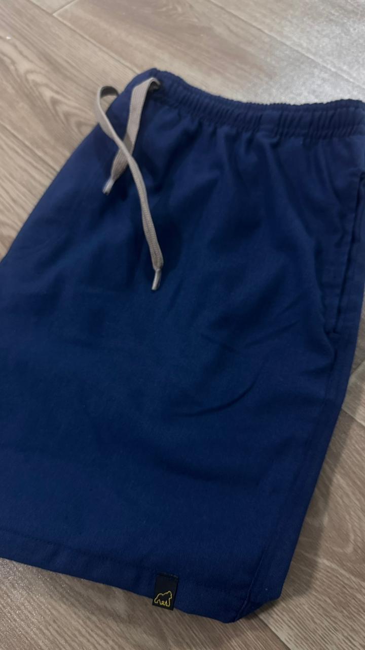 SHORT LINHO AZUL ESCURO PLUS SIZE