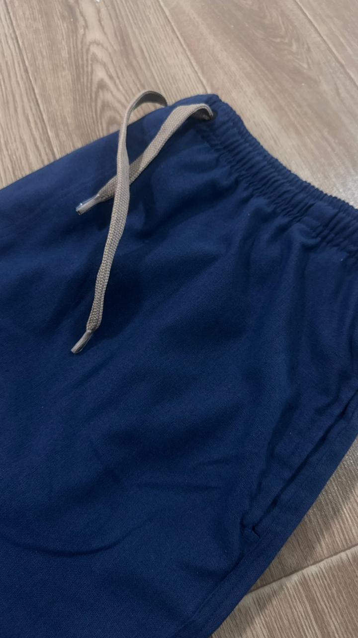 SHORT LINHO AZUL ESCURO PLUS SIZE