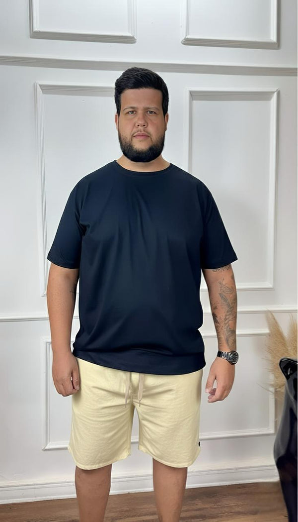 SHORT LINHO AMARELO PLUS SIZE