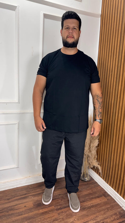 CALÇA LINHO PLUS SIZE - PRETA