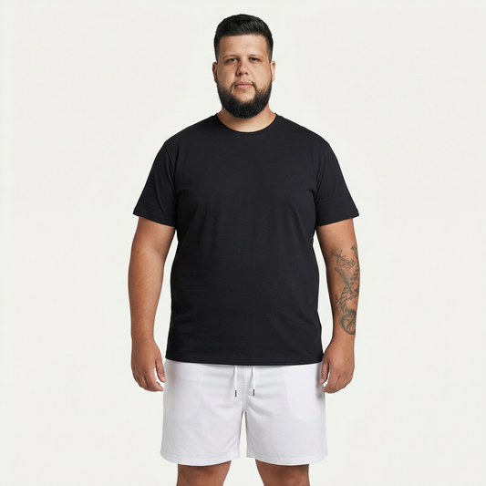T-SHIRT BÁSICA PRETA - PLUS SIZE