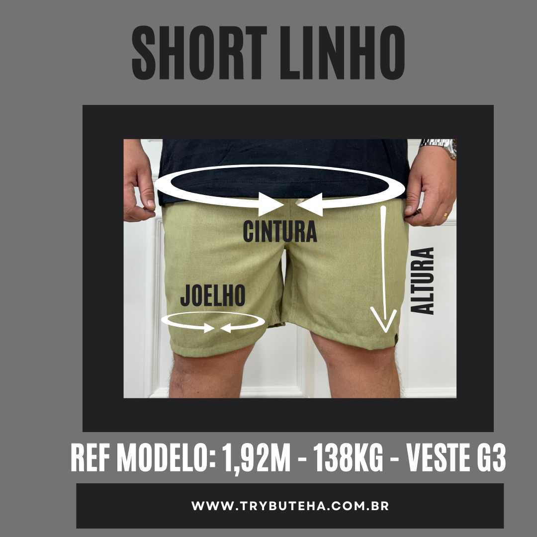 SHORT LINHO ROSA BEBÊ - PLUS SIZE